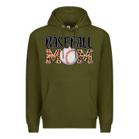 Army Green baseball mom Premium Hoodie - AdoDesignShop
