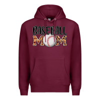 Burgundy baseball mom Premium Hoodie - AdoDesignShop