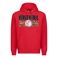 Red baseball mom Premium Hoodie - AdoDesignShop
