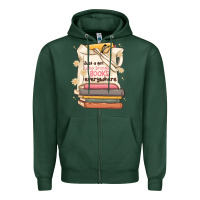 Sports Green just a girl who brings books everywhere Zipper Hoodie - MaliasSmallBusiness