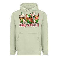 Matcha chicken   coffee cups Heavyweight Hoodie - MaliasSmallBusiness
