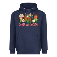Navy chicken   coffee cups Heavyweight Hoodie - MaliasSmallBusiness