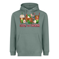 Sage chicken   coffee cups Heavyweight Hoodie - MaliasSmallBusiness