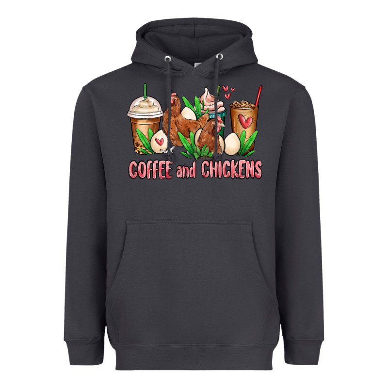Chicken   Coffee Cups Heavyweight Hoodie by MaliasSmallBusiness | Teevron