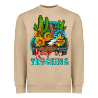 Mushroom keep on trucking with western truck Heavyweight Sweatshirt - HRA Design Shop