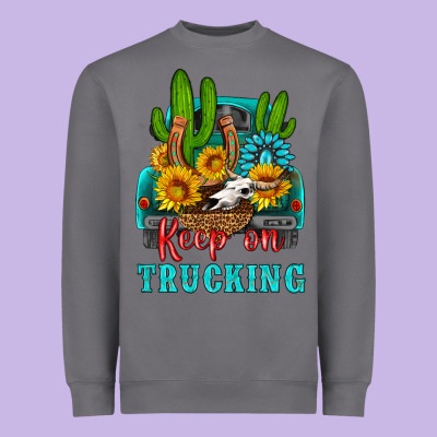 Keep On Trucking With Western Truck Heavyweight Sweatshirt Designed By Hra Design Shop