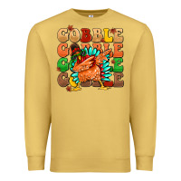 Antique Gold gobble gobble gobble gobble turkey Premium Sweatshirt - MaliasSmallBusiness