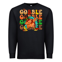 Black gobble gobble gobble gobble turkey Premium Sweatshirt - MaliasSmallBusiness