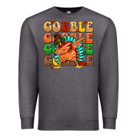 Charcoal Heather gobble gobble gobble gobble turkey Premium Sweatshirt - MaliasSmallBusiness