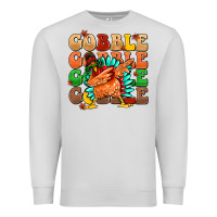 Dove Grey gobble gobble gobble gobble turkey Premium Sweatshirt - MaliasSmallBusiness