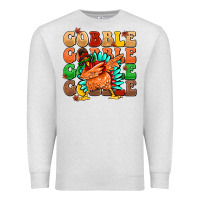 Oatmeal Heather gobble gobble gobble gobble turkey Premium Sweatshirt - MaliasSmallBusiness