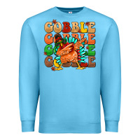 Ocean Blue gobble gobble gobble gobble turkey Premium Sweatshirt - MaliasSmallBusiness
