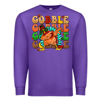 Purple gobble gobble gobble gobble turkey Premium Sweatshirt - MaliasSmallBusiness