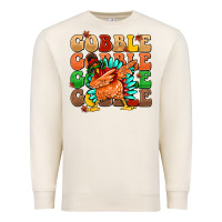 Sandshell gobble gobble gobble gobble turkey Premium Sweatshirt - MaliasSmallBusiness