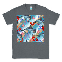 Charcoal Heather dolphin and crab seamless pattern Classic Tee - BundleAndBundleShop