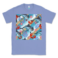 Colony Blue dolphin and crab seamless pattern Classic Tee - BundleAndBundleShop