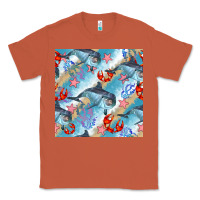 Copper dolphin and crab seamless pattern Classic Tee - BundleAndBundleShop