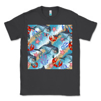 Smoke dolphin and crab seamless pattern Classic Tee - BundleAndBundleShop