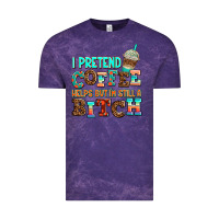 Cloud Purple ı pretend coffee helps but ı am still a bitch Vintage Tee - AdoDesignShop