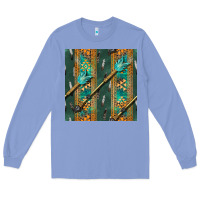 Colony Blue aztec and arrow Long Sleeve Tee - BundleAndBundleShop