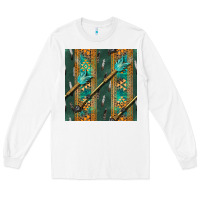 White aztec and arrow Long Sleeve Tee - BundleAndBundleShop