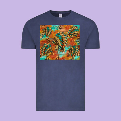 Indian Headdress Pattern Tumbler Vintage Tee Designed By Hra Design Shop
