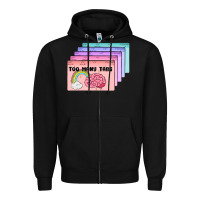 Black too many tabs Zipper Hoodie - MaliasSmallBusiness