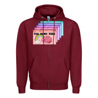 Burgundy too many tabs Zipper Hoodie - MaliasSmallBusiness