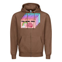 Chestnut too many tabs Zipper Hoodie - MaliasSmallBusiness