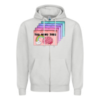 Dove Grey too many tabs Zipper Hoodie - MaliasSmallBusiness