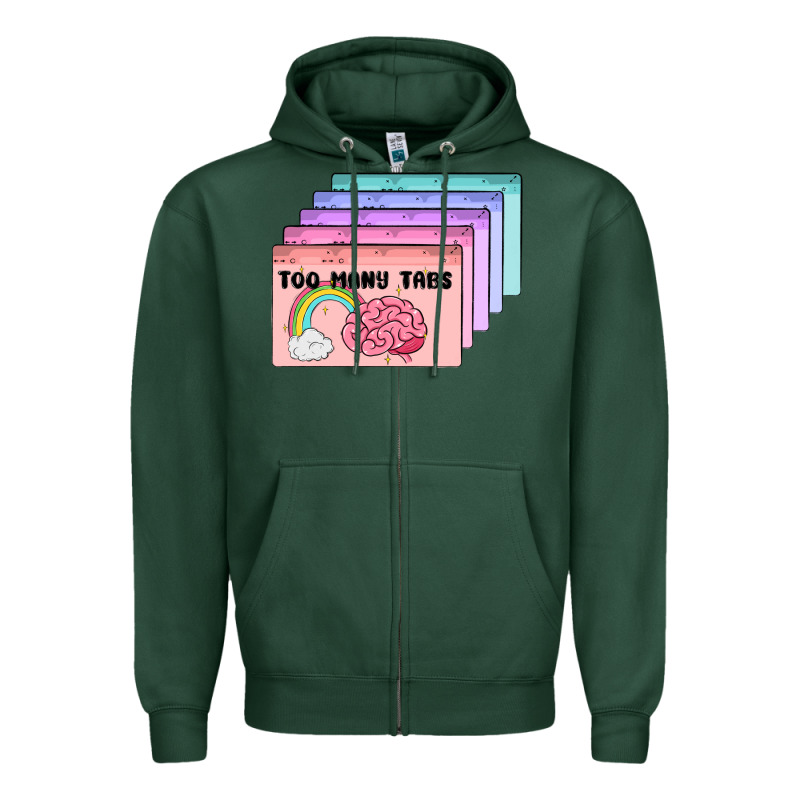 Too Many Tabs Zipper Hoodie by MaliasSmallBusiness | Teevron