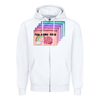 White too many tabs Zipper Hoodie - MaliasSmallBusiness