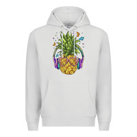 Pineapple With Headphone Premium Hoodie | Teevron