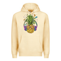 Pina Colada pineapple with headphone Premium Hoodie - BarkalooDesign