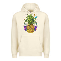 Sandshell pineapple with headphone Premium Hoodie - BarkalooDesign