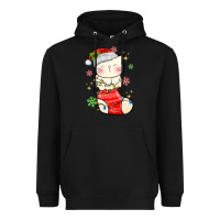 Black christmas cat in Heavyweight Hoodie - MaliasSmallBusiness
