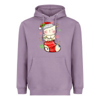Lavender christmas cat in Heavyweight Hoodie - MaliasSmallBusiness