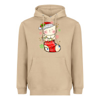Mushroom christmas cat in Heavyweight Hoodie - MaliasSmallBusiness