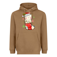 Toasted Coconut christmas cat in Heavyweight Hoodie - MaliasSmallBusiness