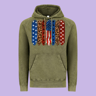 Back To Blue Brushstroke 4th Of July Vintage Hoodie Designed By Cowgirlartshop
