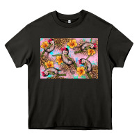 Asphalt Baby monkey flowers Heavy Core Tee - Artiststas