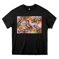 Black Baby monkey flowers Heavy Core Tee - Artiststas