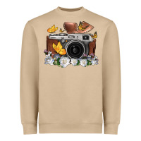 Mushroom floral butterfly film roll vintage camera Heavyweight Sweatshirt - FaDigitalArtStudio