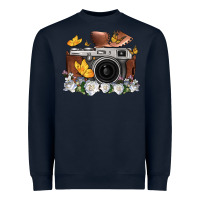 Floral Butterfly Film Roll Vintage Camera Heavyweight Sweatshirt | Teevron