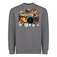 Storm floral butterfly film roll vintage camera Heavyweight Sweatshirt - FaDigitalArtStudio