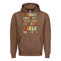 Chestnut jesus loves me this i know for the bible tells me Zipper Hoodie - MaliasSmallBusiness