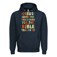 Navy jesus loves me this i know for the bible tells me Zipper Hoodie - MaliasSmallBusiness
