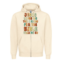 Sandshell jesus loves me this i know for the bible tells me Zipper Hoodie - MaliasSmallBusiness