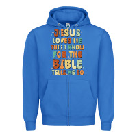 True Royal jesus loves me this i know for the bible tells me Zipper Hoodie - MaliasSmallBusiness