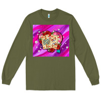 Army Green valentines day playing cards and pearl watercolor Long Sleeve Tee - AdoDesignShop